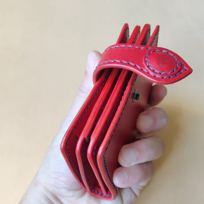 Leather Vertical Bifold Card Wallet, Japanese Wallet