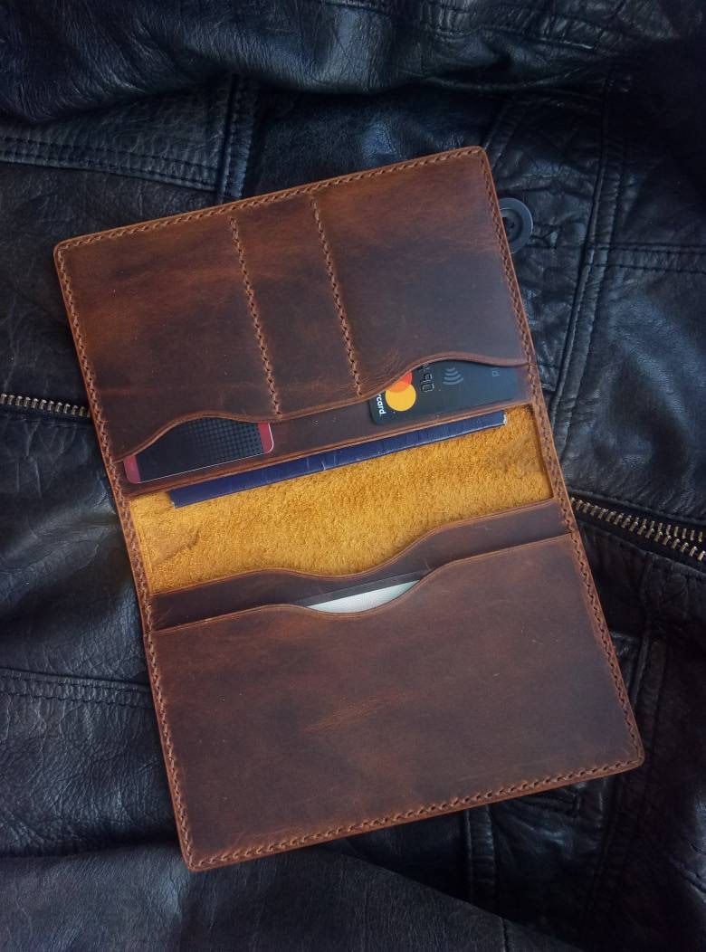 Leather Passport Holder,  Case For Documents And Credit Cards, Passport Case, Travel Wallet