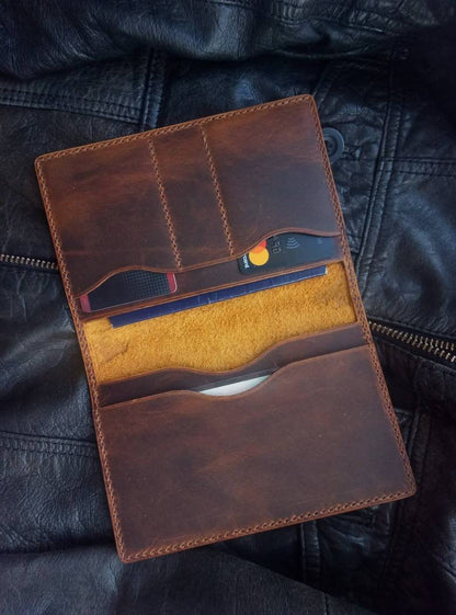 Leather Passport Holder,  Case For Documents And Credit Cards, Passport Case, Travel Wallet
