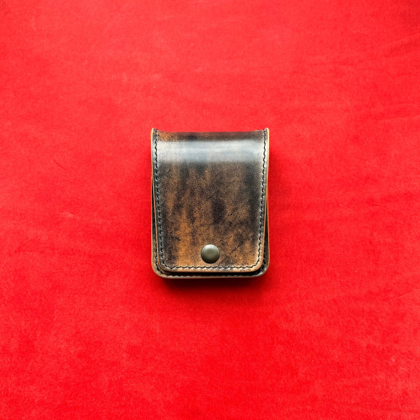 Rocado Shell Cordovan Leather vertical minimalist bifold EDC wallet