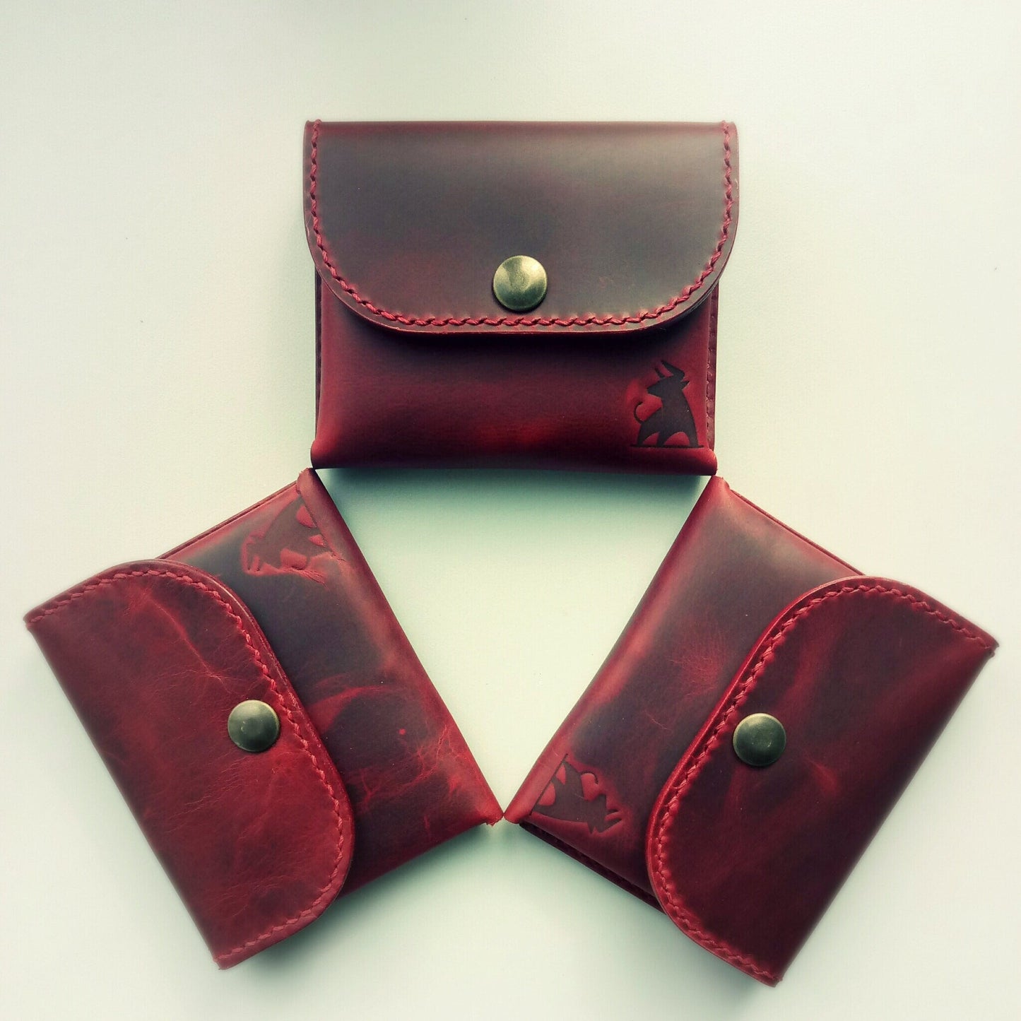 Leather Origami Wallet, Minimalist Pocket Wallet, Coin Purse And Card Case Wallet, Leather Card Holder
