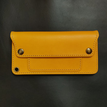 Long Trucker Wallet With A Ring For Chain Or Lanyard , Handmade Wallet For Rider, Biker or Trucker