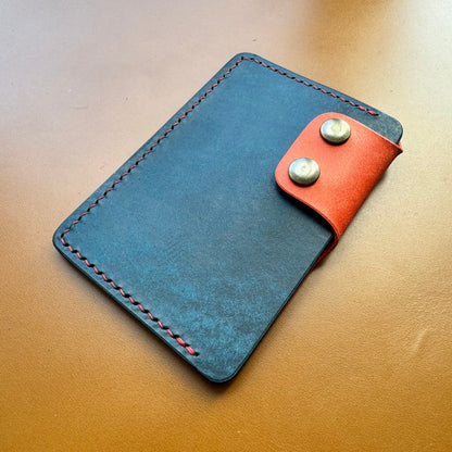 Leather Card Holder, Vegetable Tanned Pocket Mini Wallet, Minimalist Card Holder Case