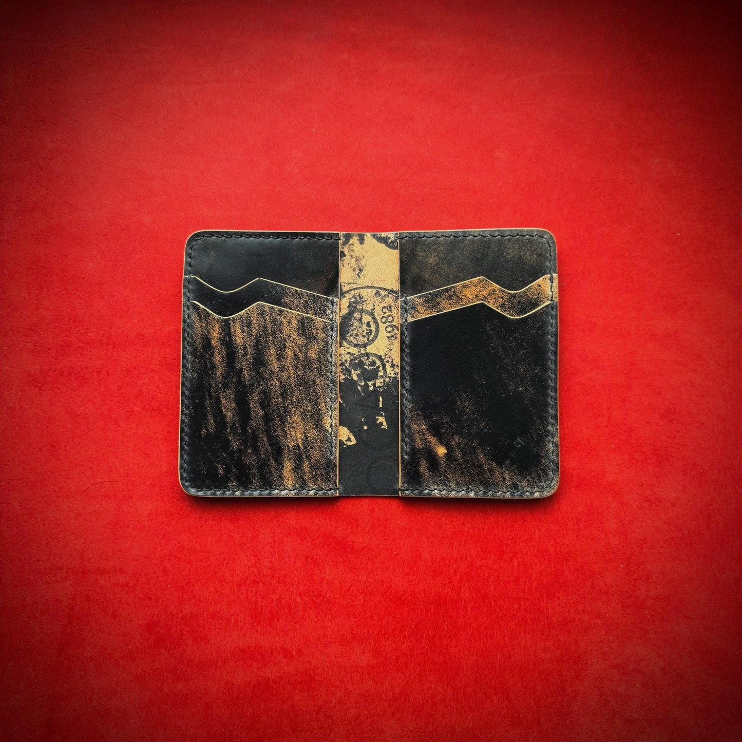 Rocado Shell Cordovan Wallet, Vertical Leather Bifold Wallet, Minimalist Slim Luxury Wallet