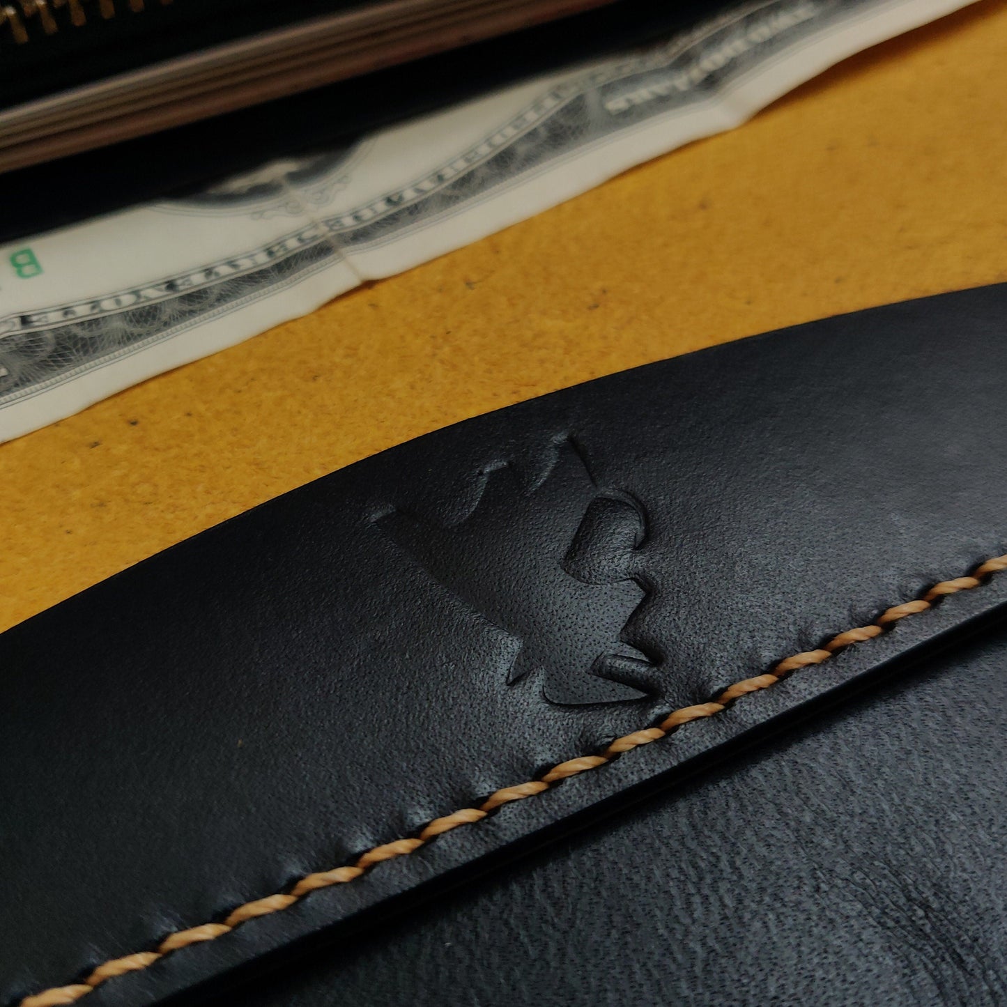 Long Trucker Wallet With A Ring For Chain Or Lanyard , Handmade Wallet For Rider, Biker or Trucker