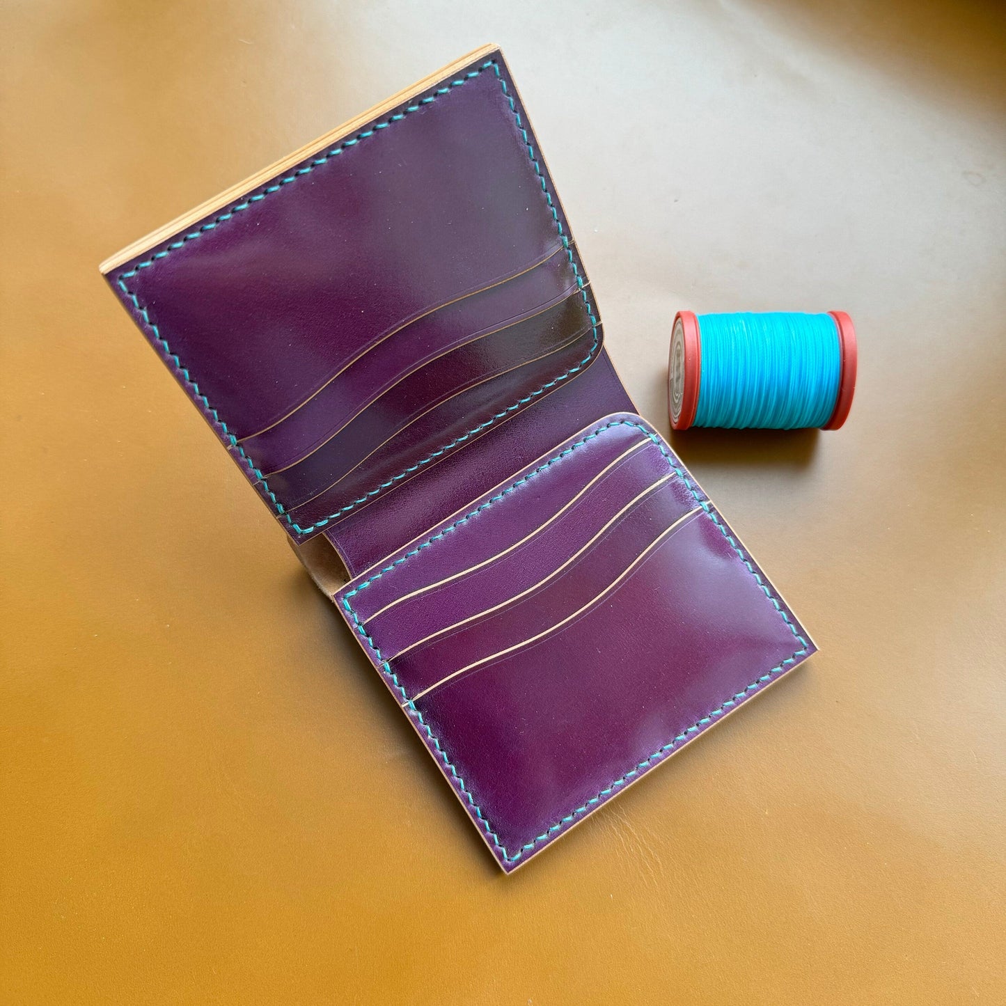 Rocado Shell Cordovan Wallet, Leather Bifold Wallet, Luxury Wallet