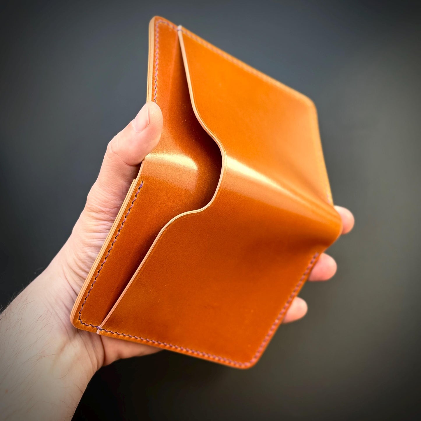 Rocado Shell Cordovan leather bifold wallet