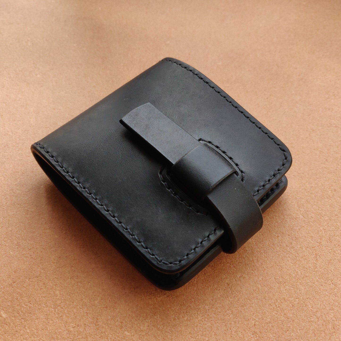 Leather Bifold Wallet, Japanese-Style Vegetable Tanned Wallet With Coin Purse