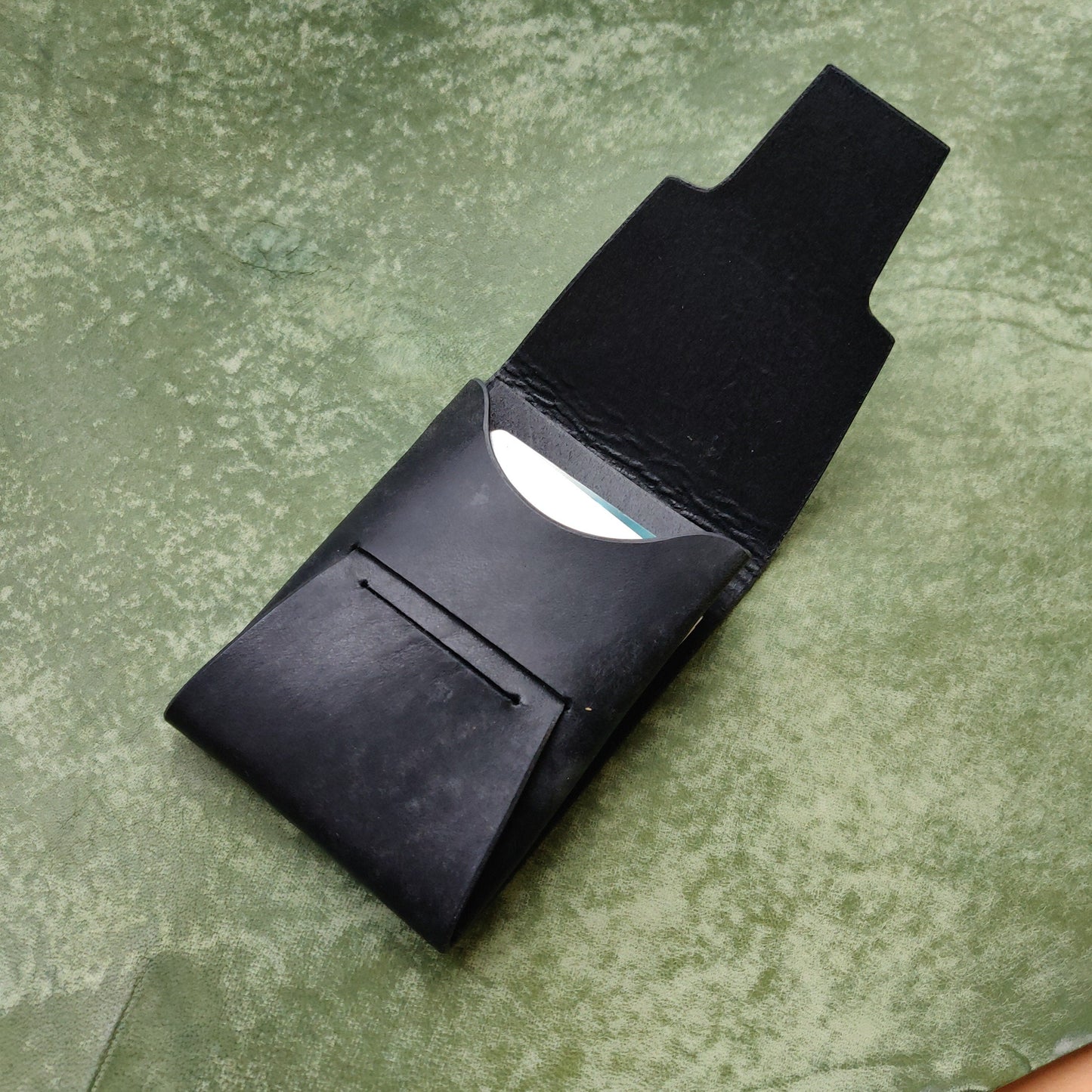 Stitchless Leather Cards Wallet, Origami Minimalist Wallet, EDC Card Holder Case