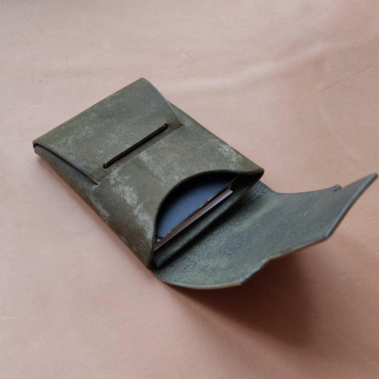 Stitchless Leather Cards Wallet, Origami Minimalist Wallet, EDC Card Holder Case