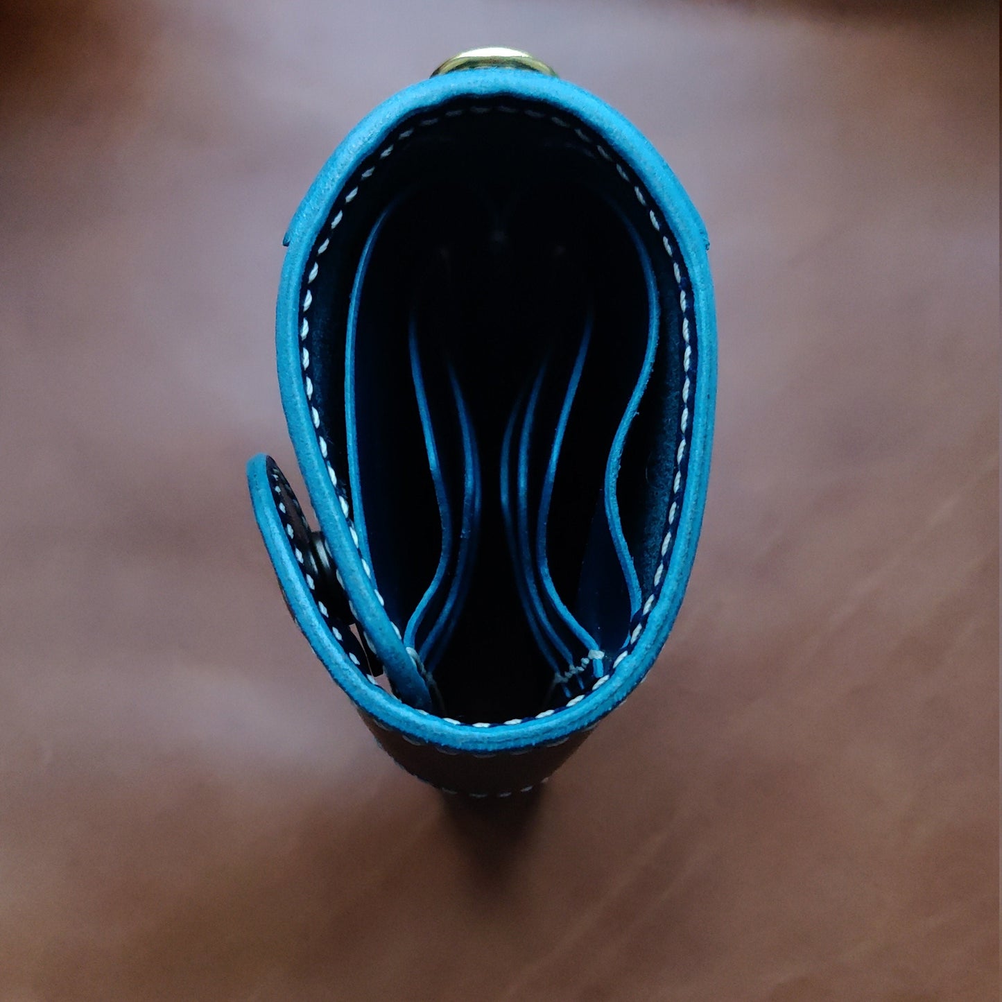 Biker Wallet With A Ring For Chain Or Lanyard, Veg Tanned Travel Western Wallet