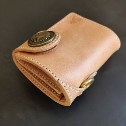 Leather Biker Wallet With Coin purse, Concho Wallet, Trucker Wallet, Chain Wallet, Men's Wallet, Leather Wallet, Rider wallet