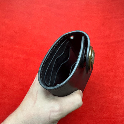 Biker Wallet With A Ring For Chain Or Lanyard, Veg Tanned Travel Western Wallet