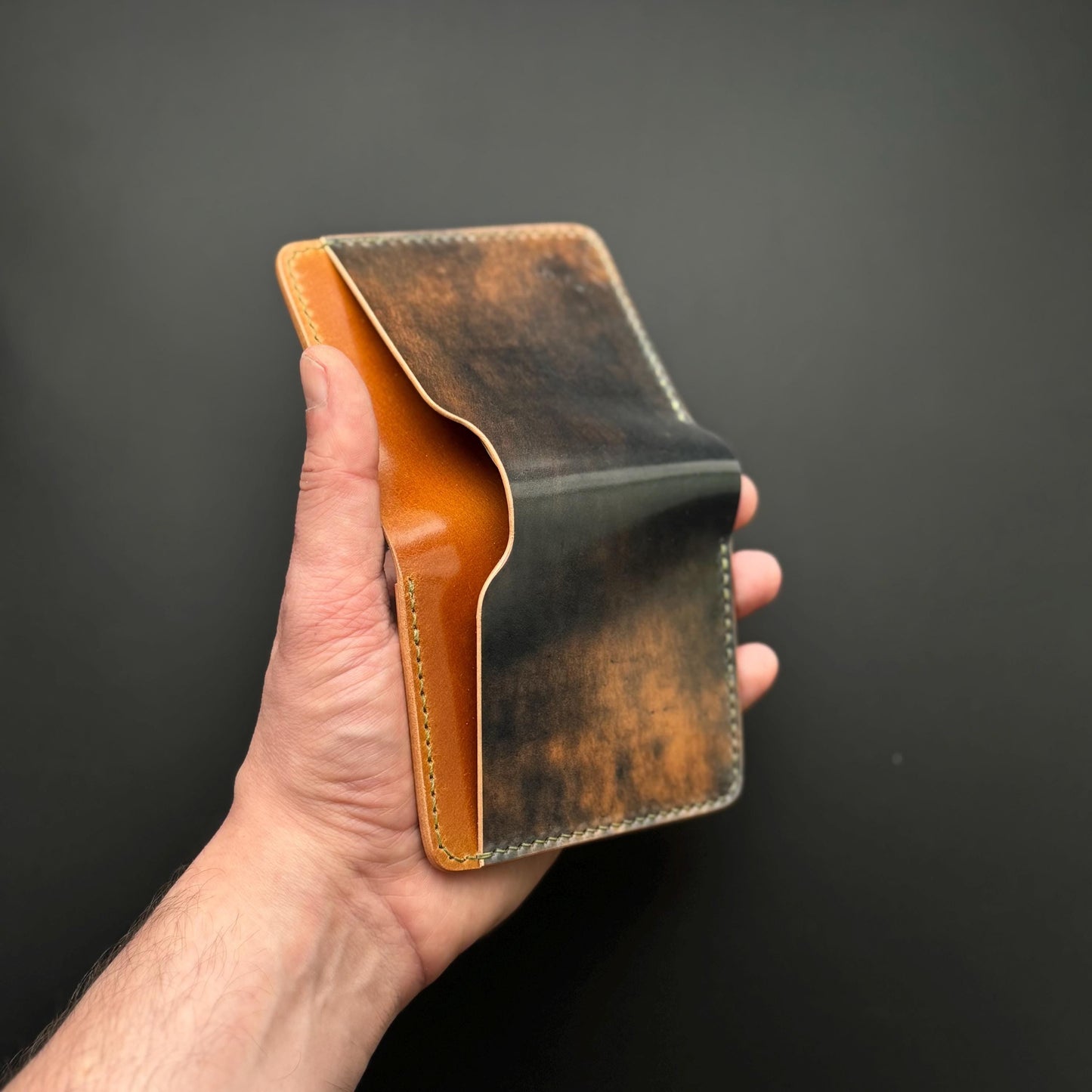 Rocado Shell Cordovan leather bifold wallet