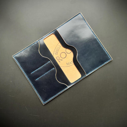 Rocado Shell Cordovan Leather Passport Holder,  Case For Documents And Credit Cards, Passport Case, Travel Wallet