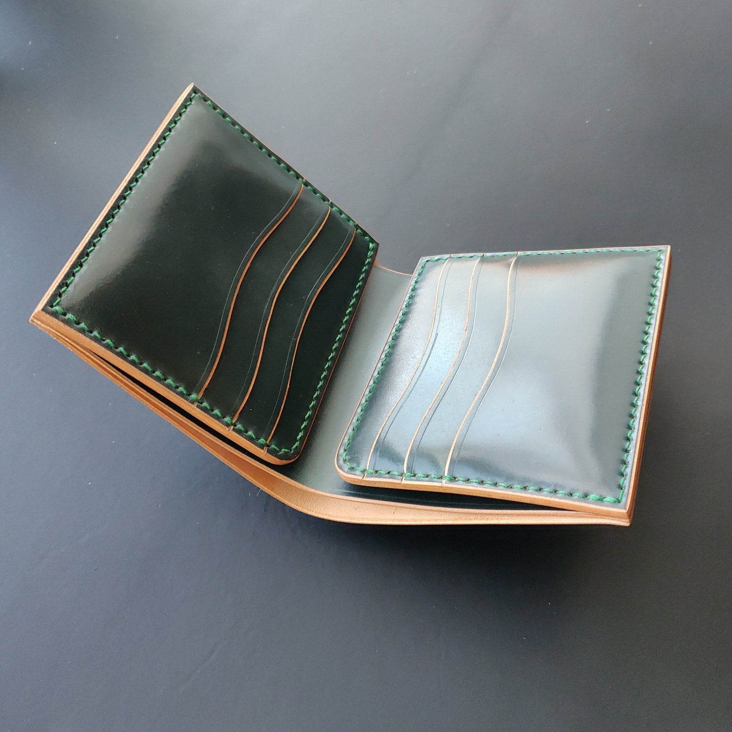 Rocado Shell Cordovan Wallet, Leather Bifold Wallet, Luxury Wallet