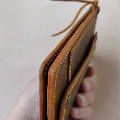 Long Trucker Wallet With A Ring For Chain Or Lanyard , Handmade Wallet For Rider, Biker or Trucker