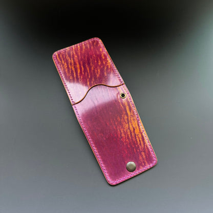 Rocado Shell Cordovan Leather vertical minimalist bifold EDC wallet