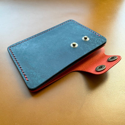 Leather Card Holder, Vegetable Tanned Pocket Mini Wallet, Minimalist Card Holder Case