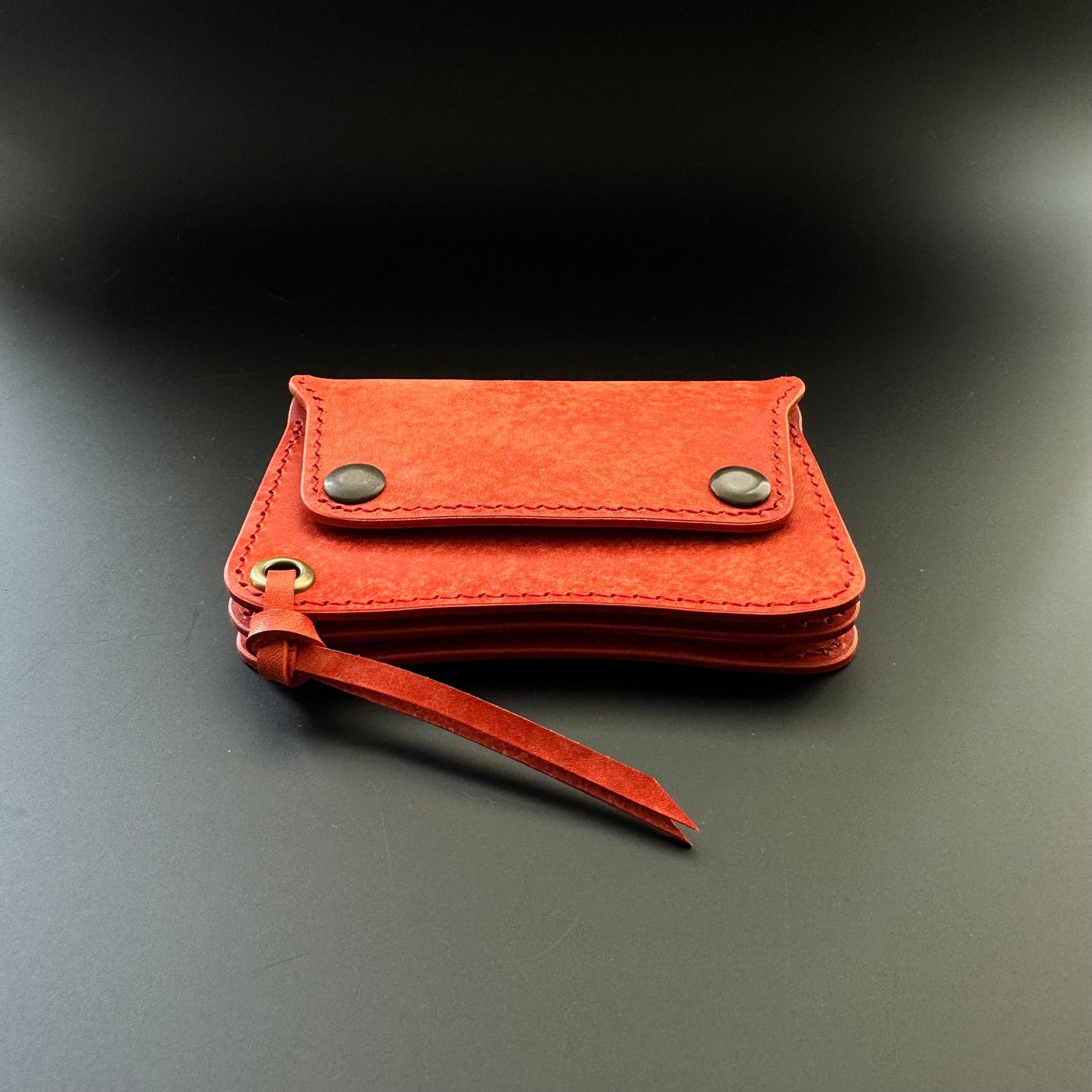 Short Trucker Wallet With A Ring For Chain or Lanyard, Stylish Wallet For Rider, Biker or Trucker