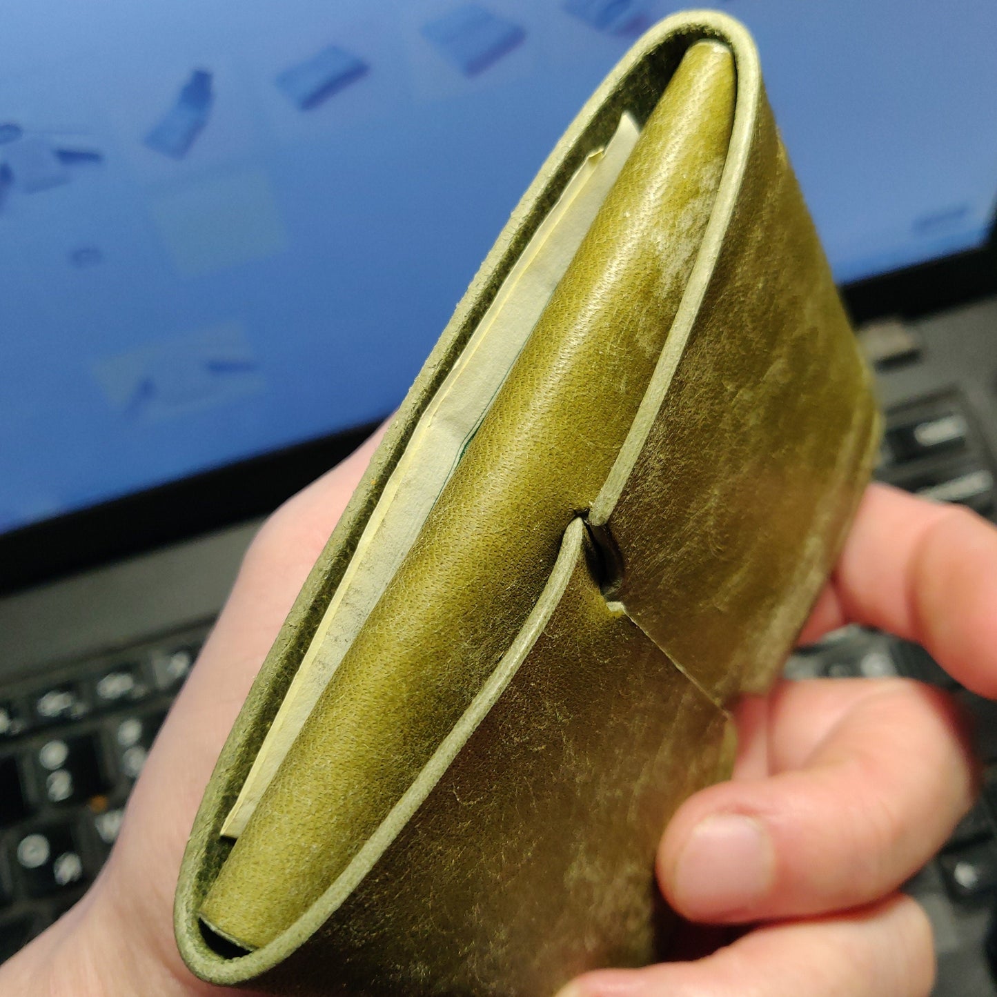 Stitchless Leather Cards Wallet, Origami Minimalist Wallet, EDC Card Holder Case