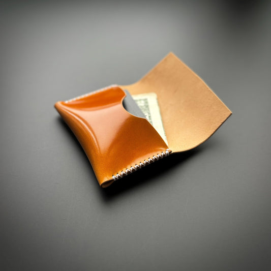 Rocado Shell Cordovan Minimalist Card Holder Wallet