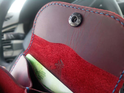 Leather Origami Wallet, Minimalist Pocket Wallet, Coin Purse And Card Case Wallet, Leather Card Holder