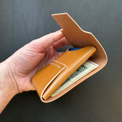 Stitchless Leather Cards Wallet, Origami Minimalist Wallet, EDC Card Holder Case