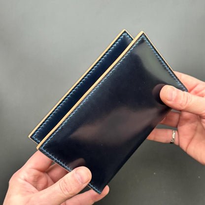 Rocado Shell Cordovan Leather Passport Holder,  Case For Documents And Credit Cards, Passport Case, Travel Wallet