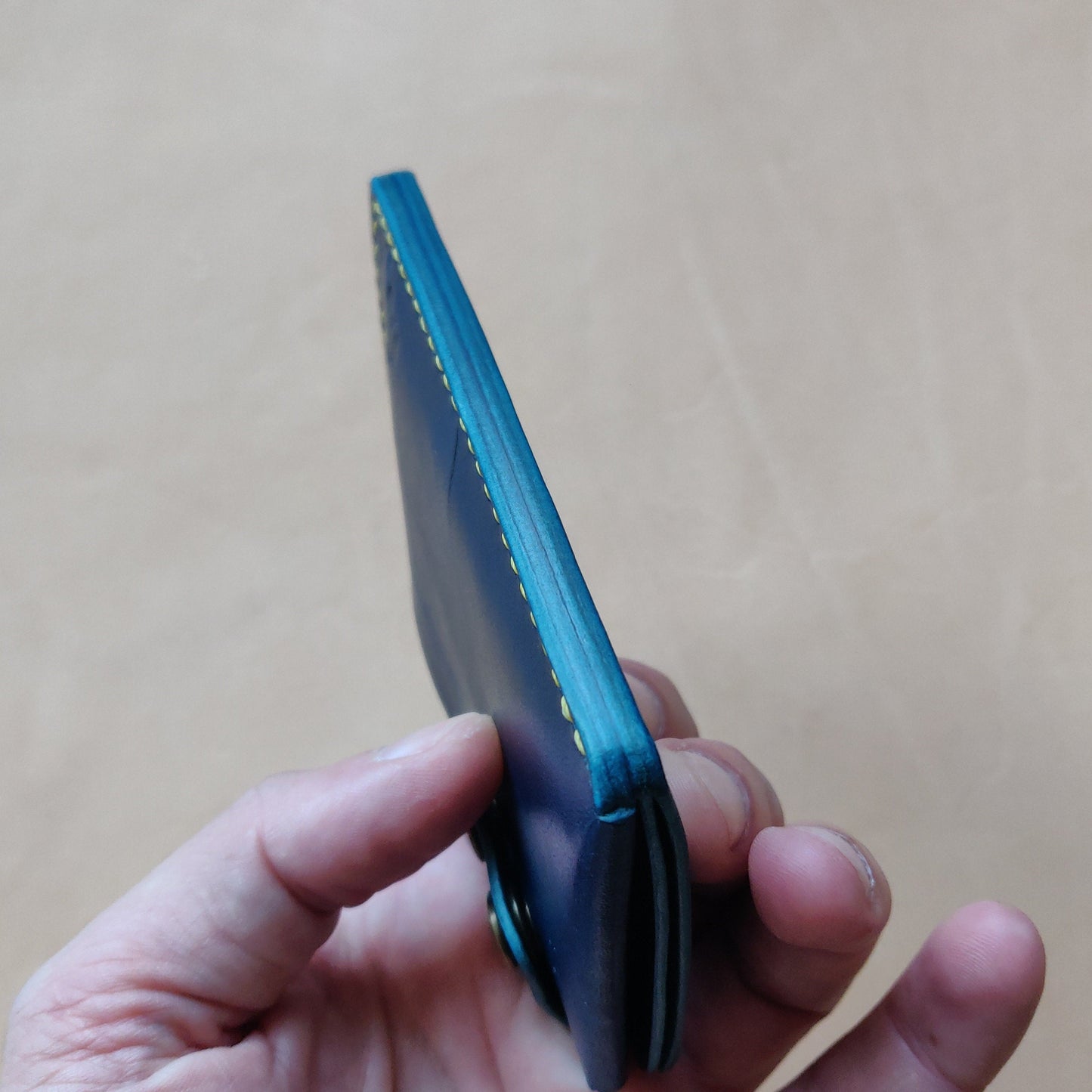 Leather Card Holder, Vegetable Tanned Pocket Mini Wallet, Minimalist Card Holder Case