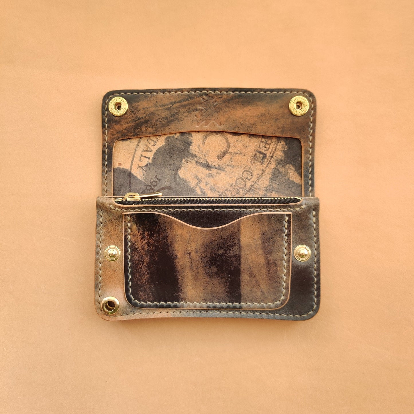 Rocado Shell Cordovan Mini Trucker Wallet, Luxury Compact Wallet