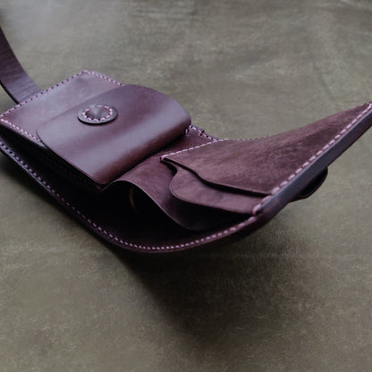 Leather Bifold Wallet, Japanese-Style Vegetable Tanned Wallet With Coin Purse