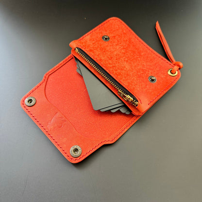 Short Trucker Wallet With A Ring For Chain or Lanyard, Stylish Wallet For Rider, Biker or Trucker