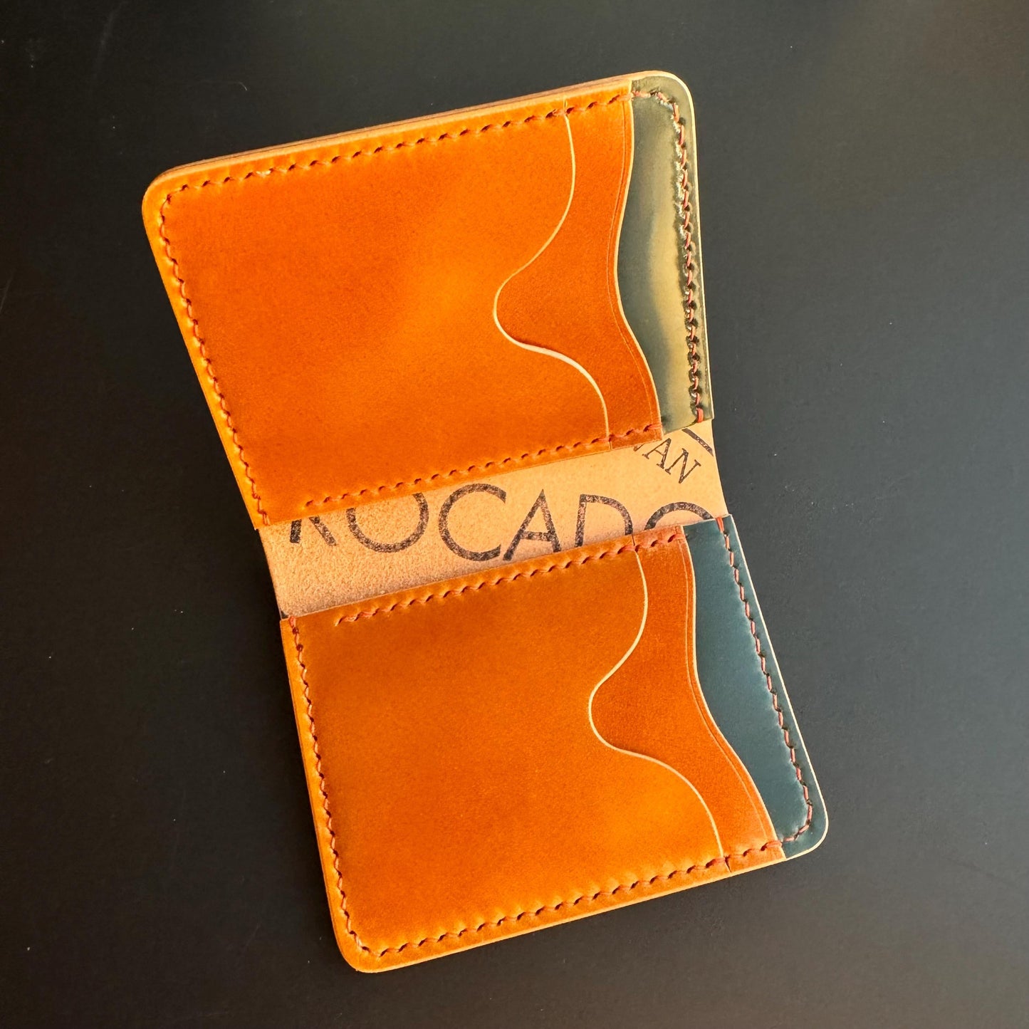 Rocado Shell Cordovan leather bifold wallet