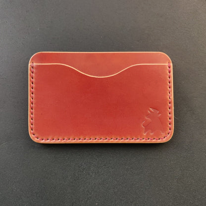 Shell Cordovan Wallet, Horizontal Leather Card Wallet, Minimalist Slim Luxury Wallet