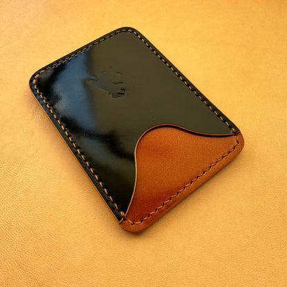 Rocado Shell Cordovan Wallet, Leather Card Wallet, Minimalist Slim Luxury Wallet