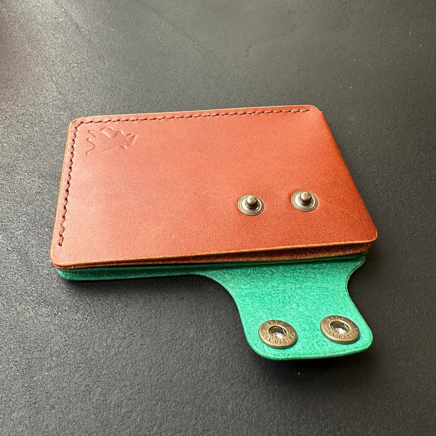 Leather Card Holder, Vegetable Tanned Pocket Mini Wallet, Minimalist Card Holder Case