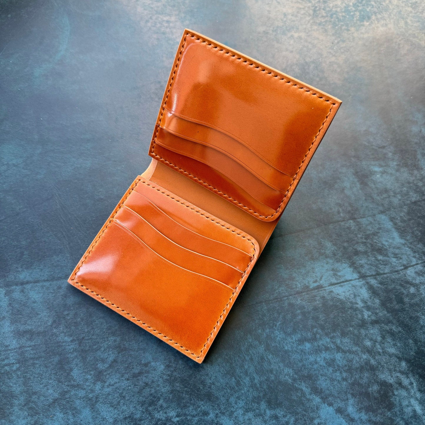 Rocado Shell Cordovan Wallet, Leather Bifold Wallet, Luxury Wallet