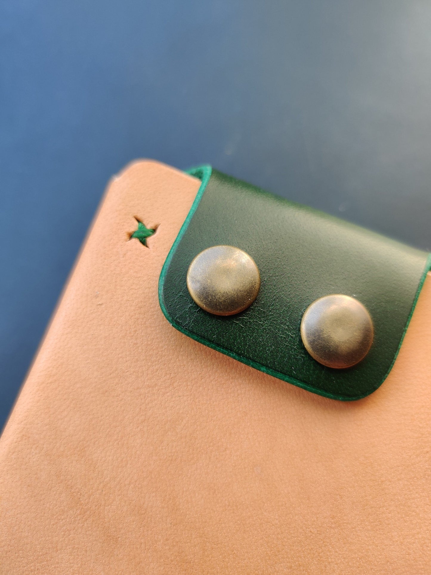 Leather Card Holder, Vegetable Tanned Pocket Mini Wallet, Minimalist Card Holder Case