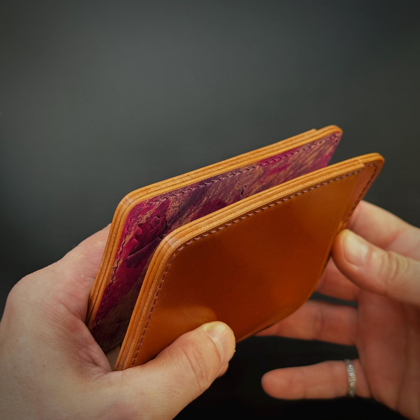 Rocado Shell Cordovan leather bifold wallet