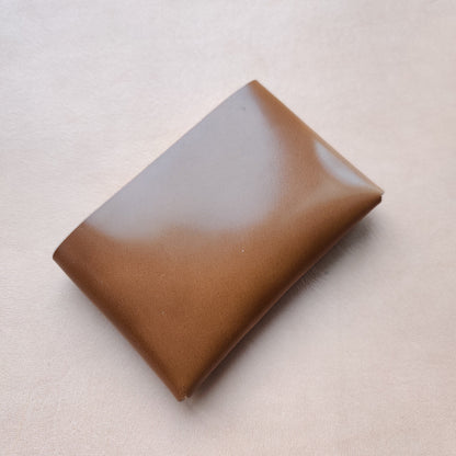 Rocado Shell Cordovan Stitchless Leather Mini Cards Wallet, Origami Minimalist Wallet, EDC Card Holder Case