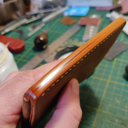 Leather Card Holder, Distressed Leather Pocket Mini Wallet, Minimalist Card Holder Case