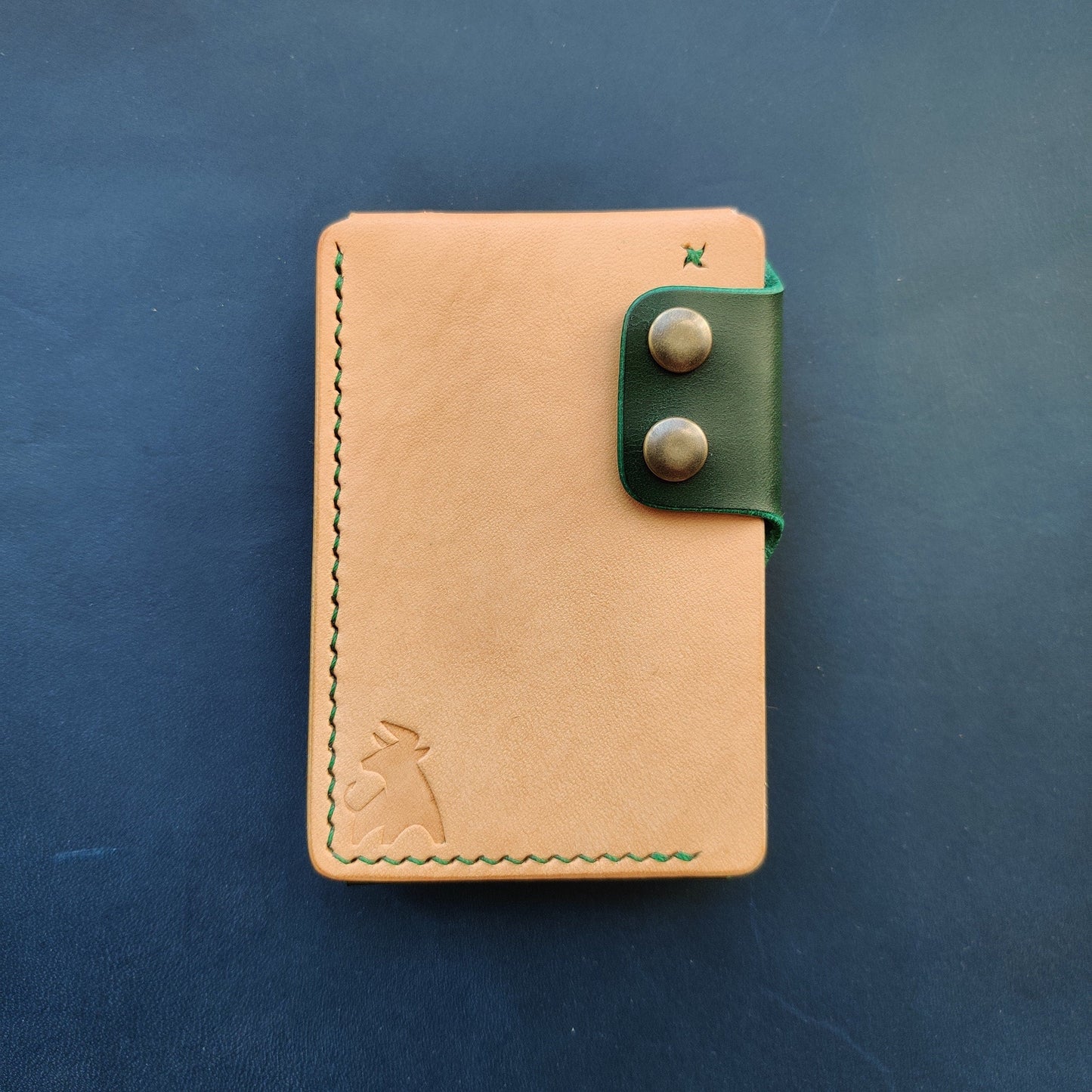Leather Card Holder, Vegetable Tanned Pocket Mini Wallet, Minimalist Card Holder Case