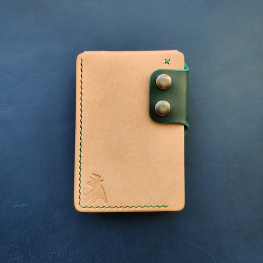 Leather Card Holder, Vegetable Tanned Pocket Mini Wallet, Minimalist Card Holder Case