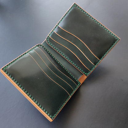 Rocado Shell Cordovan Wallet, Leather Bifold Wallet, Luxury Wallet