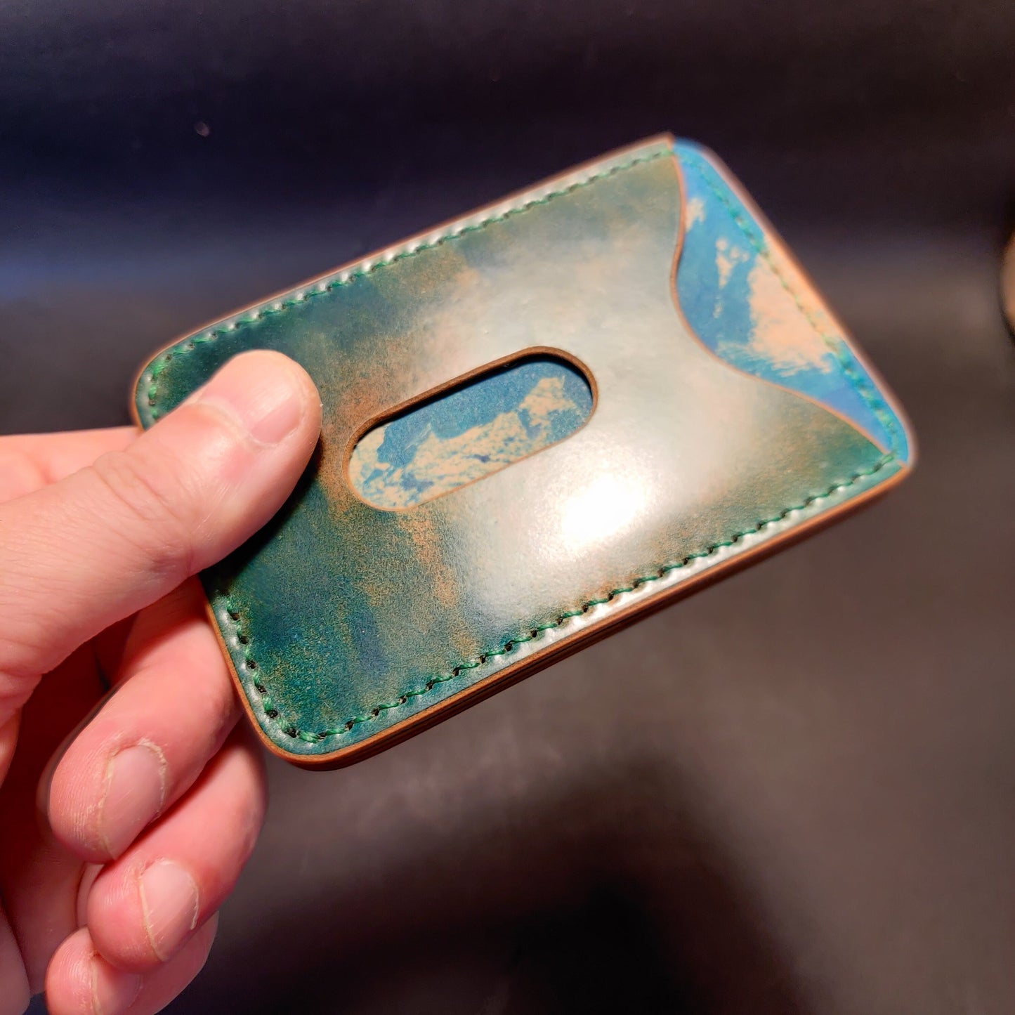 Rocado Shell Cordovan Wallet, Leather Card Wallet, Japanese Style Minimalist Slim Luxury Wallet