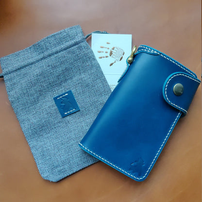 Biker Wallet With A Ring For Chain Or Lanyard, Veg Tanned Travel Western Wallet