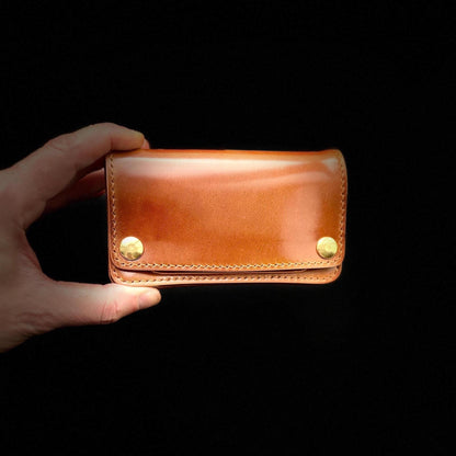 Rocado Shell Cordovan Mini Trucker Wallet, Luxury Compact Wallet