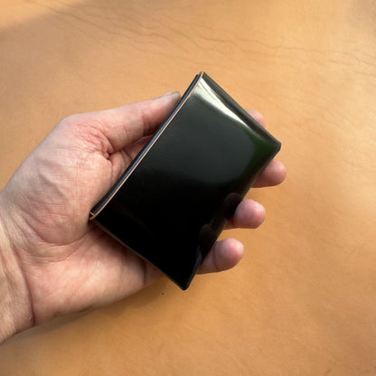 Rocado Shell Cordovan Stitchless Leather Mini Cards Wallet, Origami Minimalist Wallet, EDC Card Holder Case