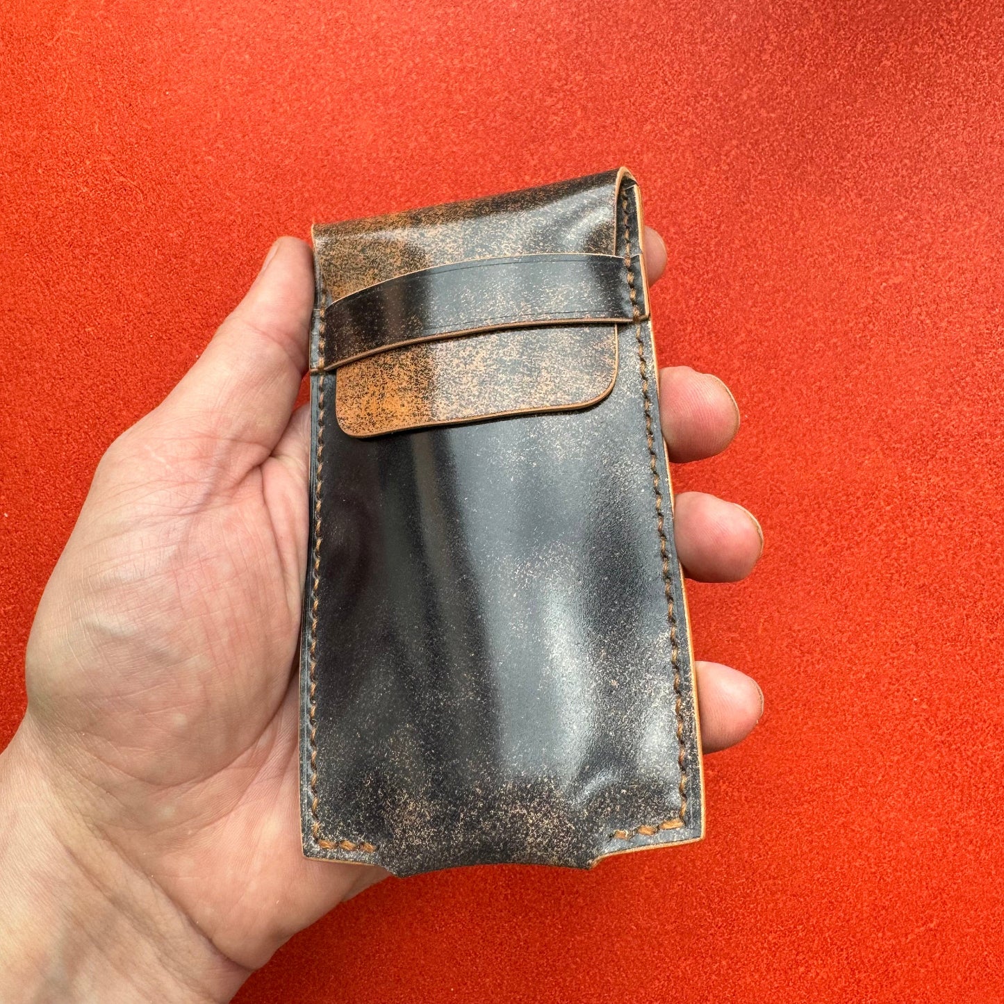 Rocado Shell Cordovan Leather Watch Pouch, Leather Case For Watch